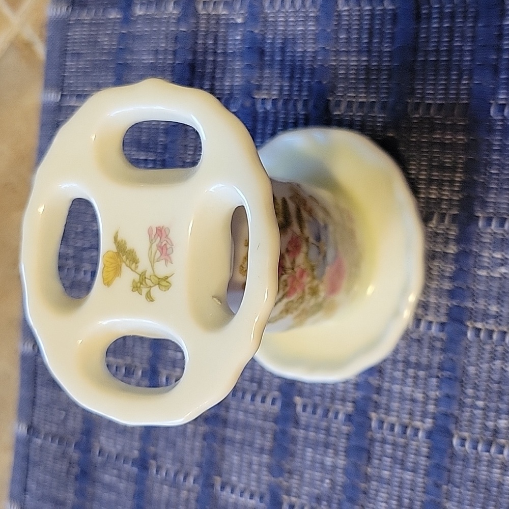 FERN 80's vintage porcelain toothbrush Holder - Picture 5 of 8